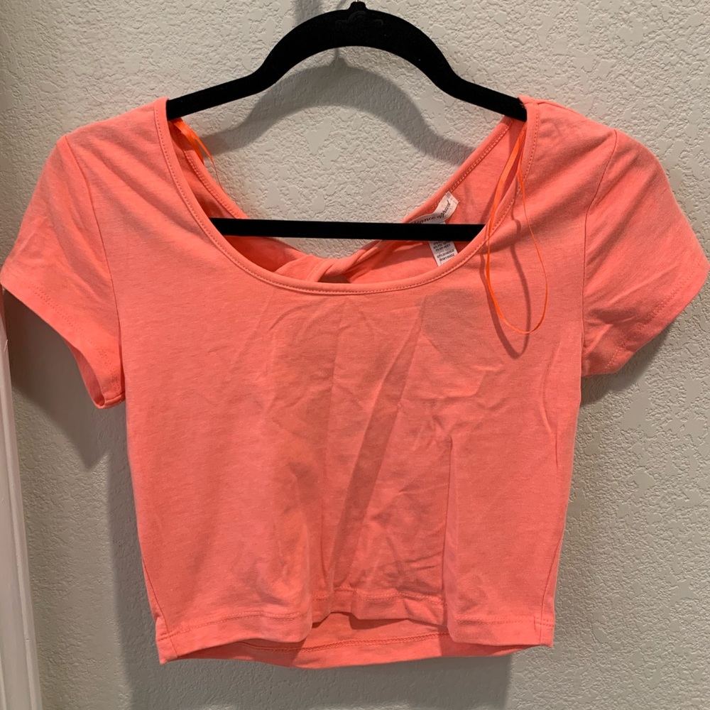 Coral Colored Crop Top